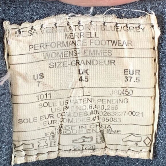 Merrell Womens Athletic Shoes Beige Gray Mesa Low Top Leather Lace Up 7M - Picture 8 of 9